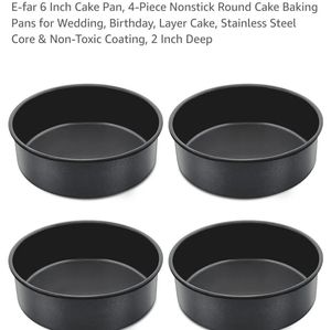 Baking cake pan 4 set of 6-inch nonstick. 1st birthday smash cake.